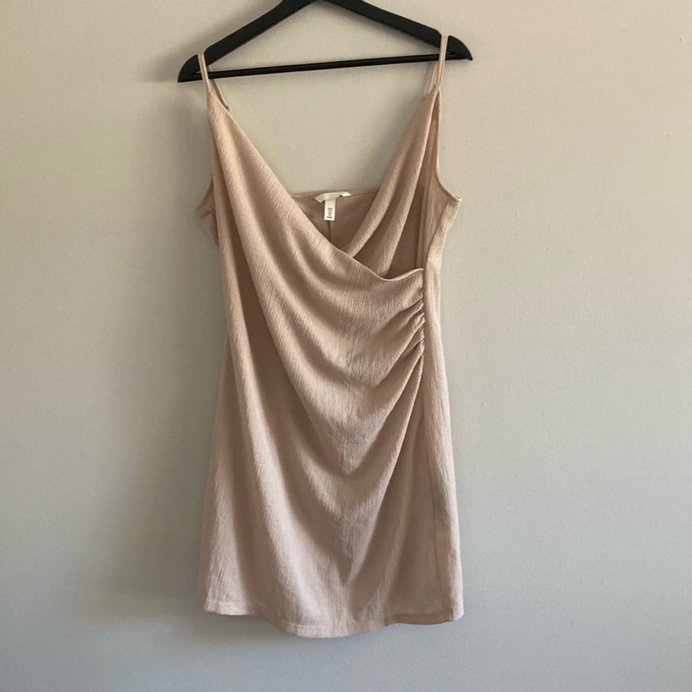 NWOT H&M Women’s Spaghetti Strap Taupe Midi Summer Dress Sz  M